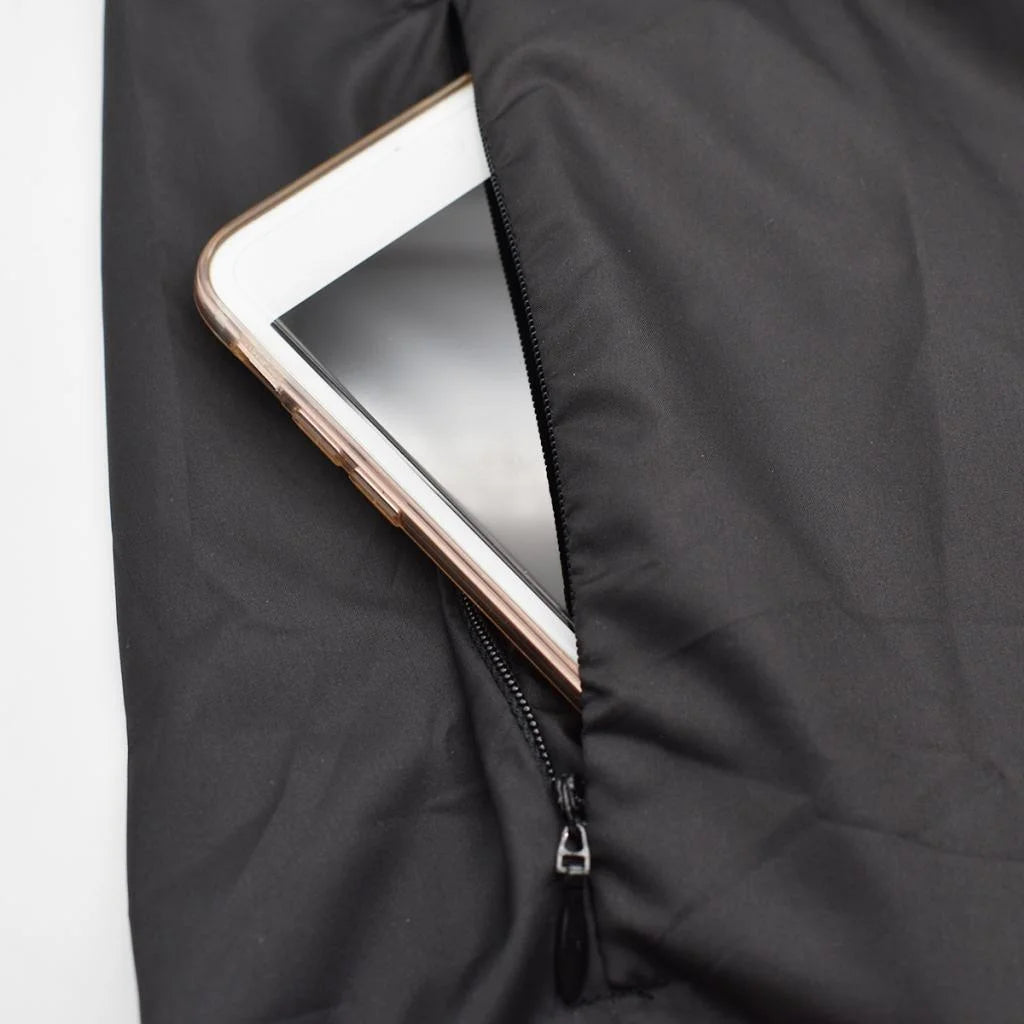 Black XXL Windproof Long-Sleeve Riding Jacket X2970