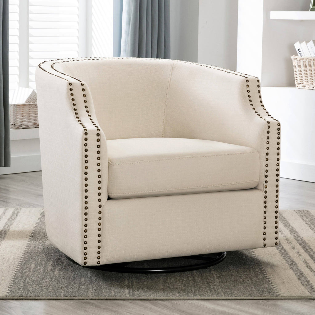 Sky Blue Swivel Barrel Chair O69440