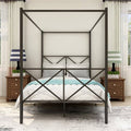 Black Full Size Canopy Bed Frame F4470