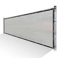 Grey Privacy Fence Screen HDPE Mesh Windscreen with Reinforced Grommets Z6513