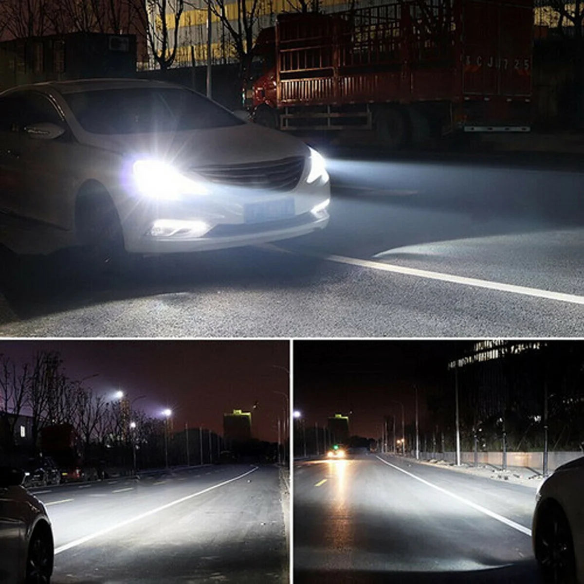 White LED Headlights Combo Bulbs Q778408