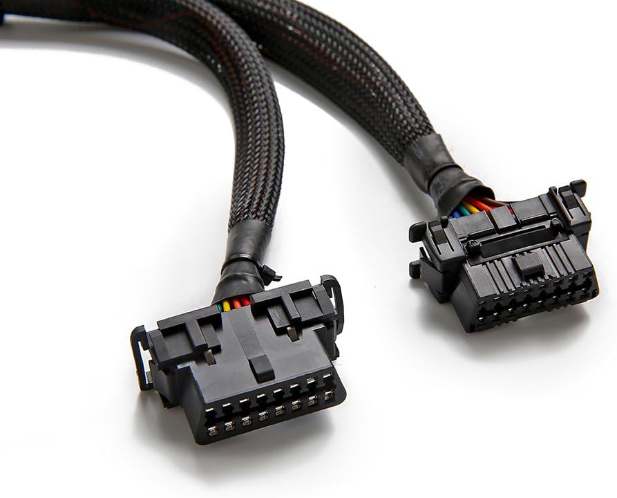 OBD2 16 Pin Splitter Extension Cable Adapter 1FT 10 Pack Y9319