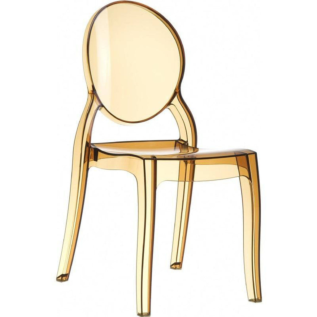 Transparent Amber Polycarbonate Dining Chair M482372