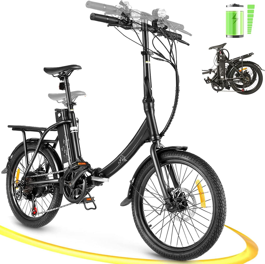20'' Folding Electric Bike 350W Step Through Commuter Bicycle with 36V 10.4Ah Removable Battery A669