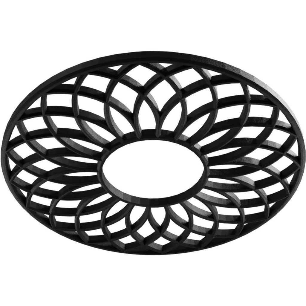 30x22OD x 10 1/4x22ID x 1x22P PVC Ceiling Medallion, Antiqued Pale E223
