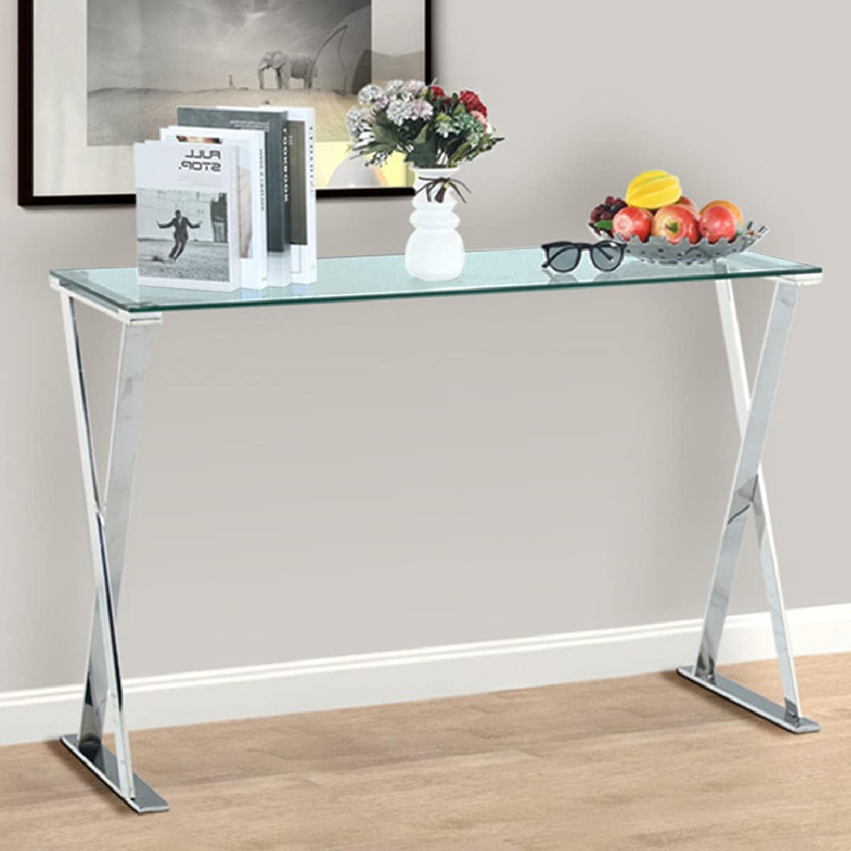 Narrow Glass Console Table H8337