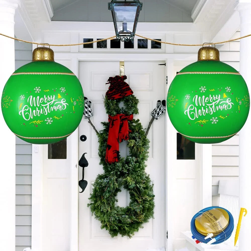 2Pcs Decorative Christmas Inflatable Ball PVC Toy K698