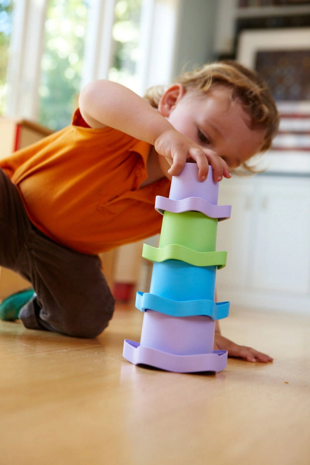 Stacking Cups Bath Toy Made from 100% Recycled Plastic J65378