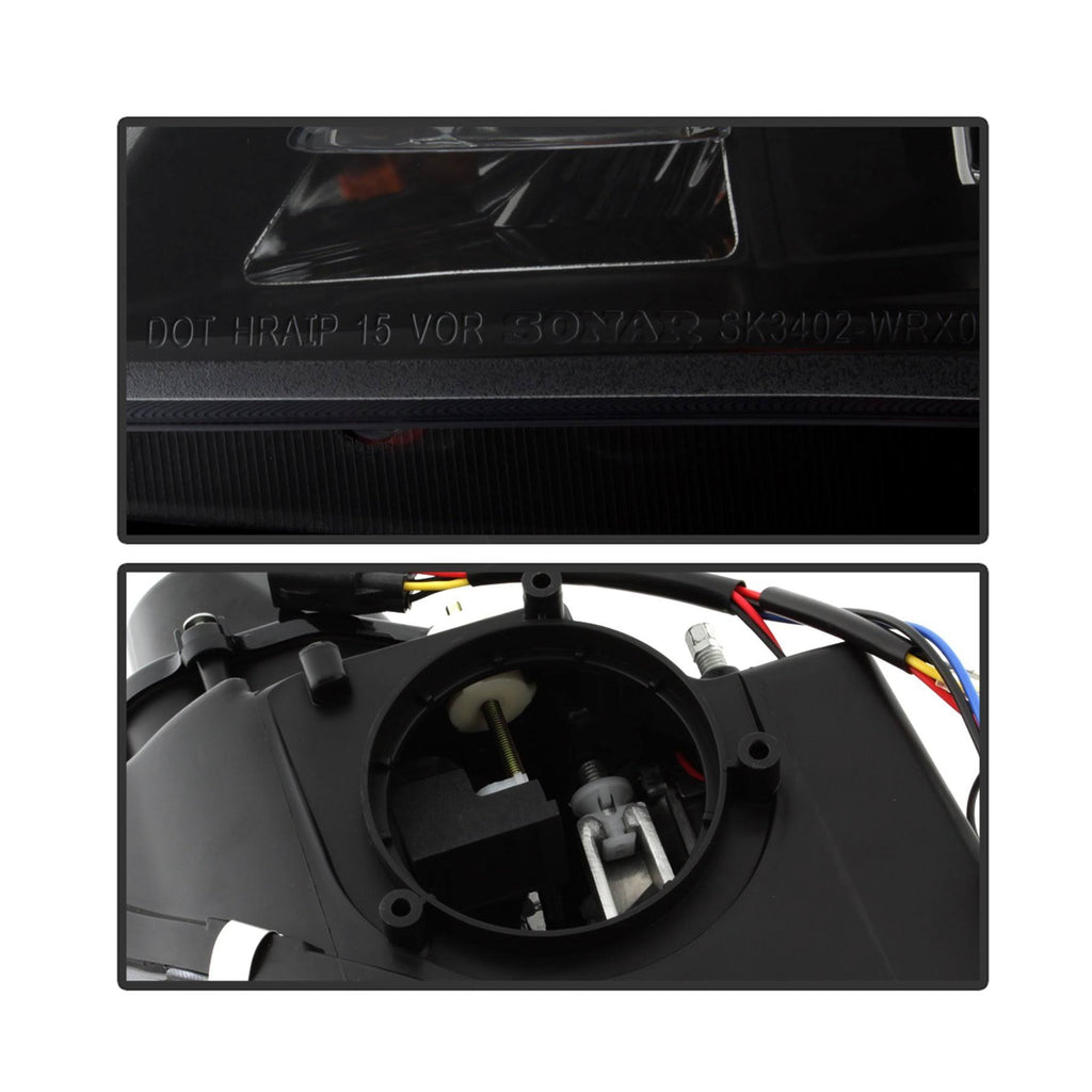 Black DRL LED Projector Headlights X93227