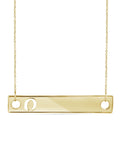 14K Gold Over Silver Bar Necklace K550101