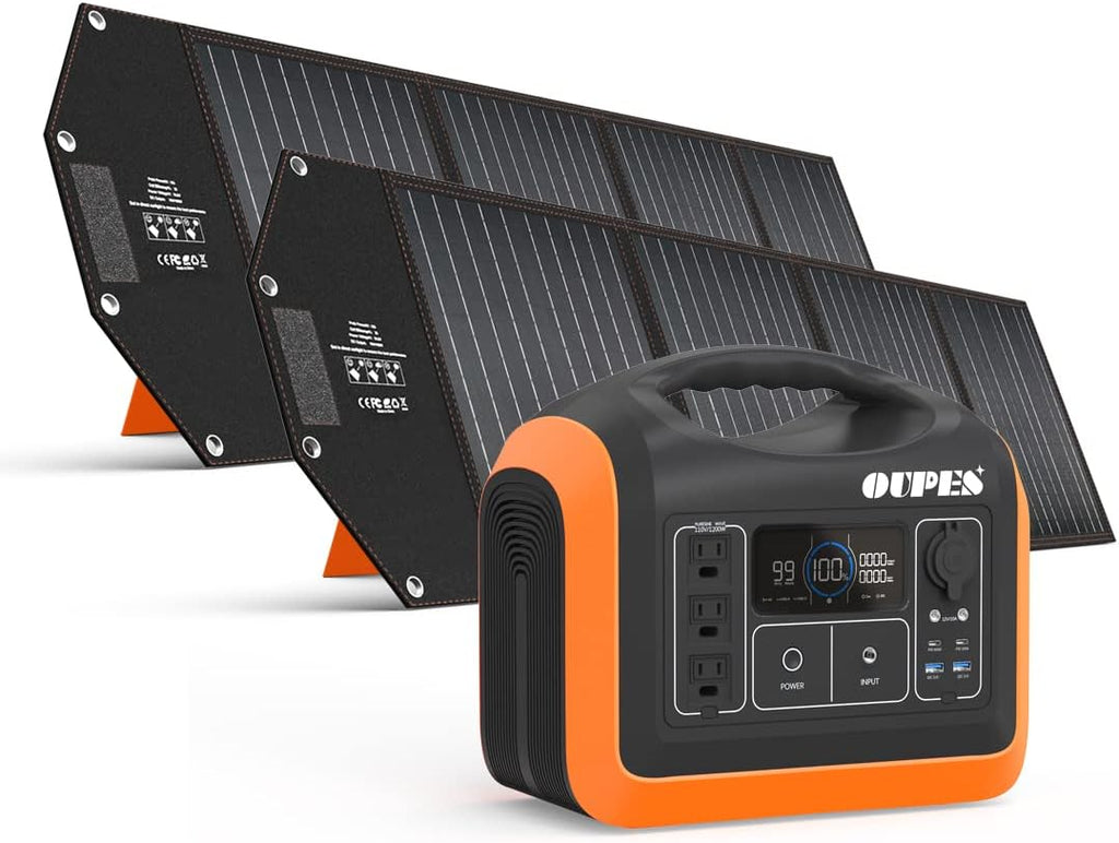 1800W/1488Wh Portable Power Station with 2 X 100W Foldable Solar Panel LiFePO4 Battery Z448