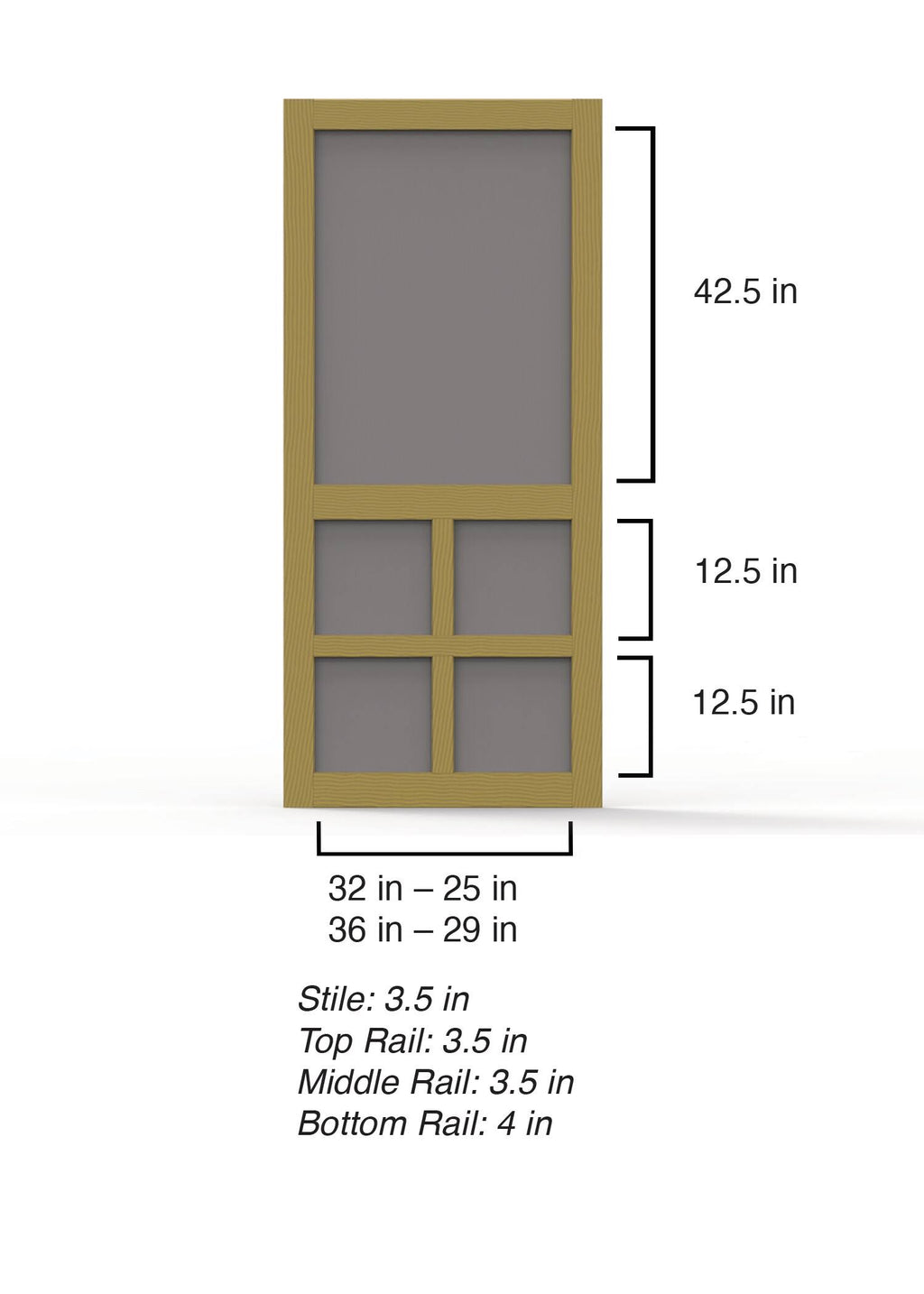 Wood Frame Hinged Screen Door N149741