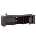 Distressed Carbon TV Bench in Gray C1186