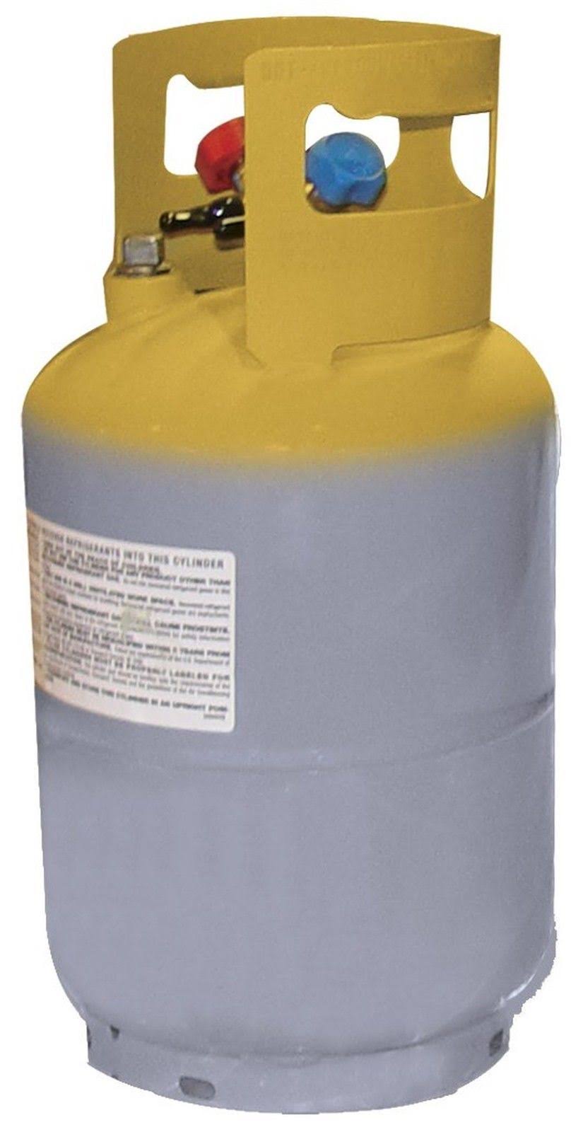Gray Yellow Refrigerant Recovery Tank 30 lb Capacity R453678