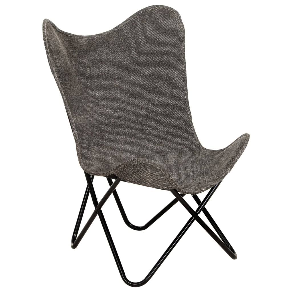 Anthracite Canvas Butterfly Chair V459