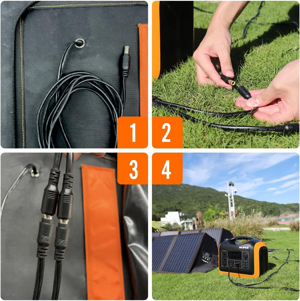 1800W/1488Wh Portable Power Station with 2 X 100W Foldable Solar Panel LiFePO4 Battery Z448