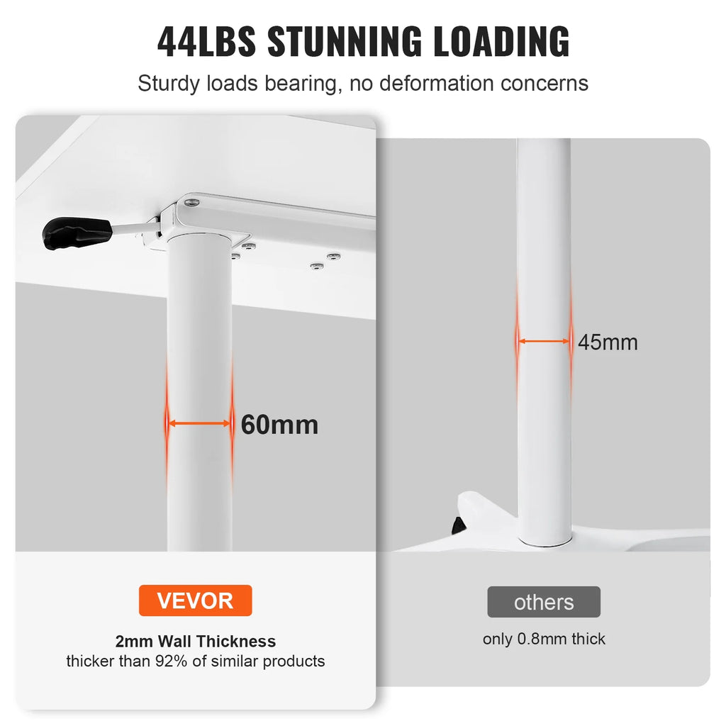 Mobile Standing Desk with 360° Swivel Wheels W8704