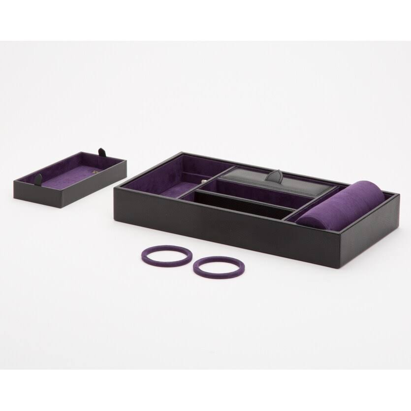 Black Valet Tray with Cuff S1695