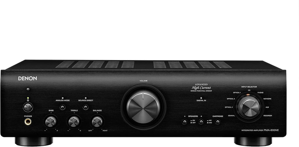 Stereo Integrated Amplifier with Phono Pre-Amp, Black Q481567
