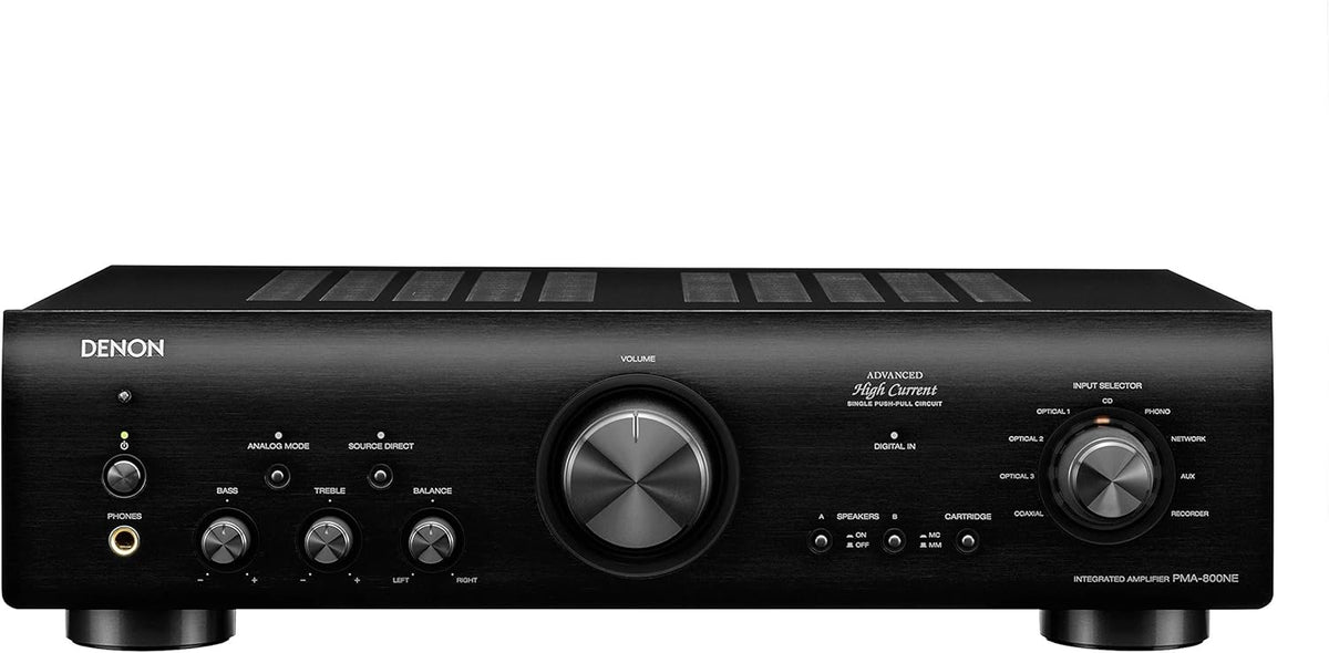 Stereo Integrated Amplifier with Phono Pre-Amp, Black Q481567