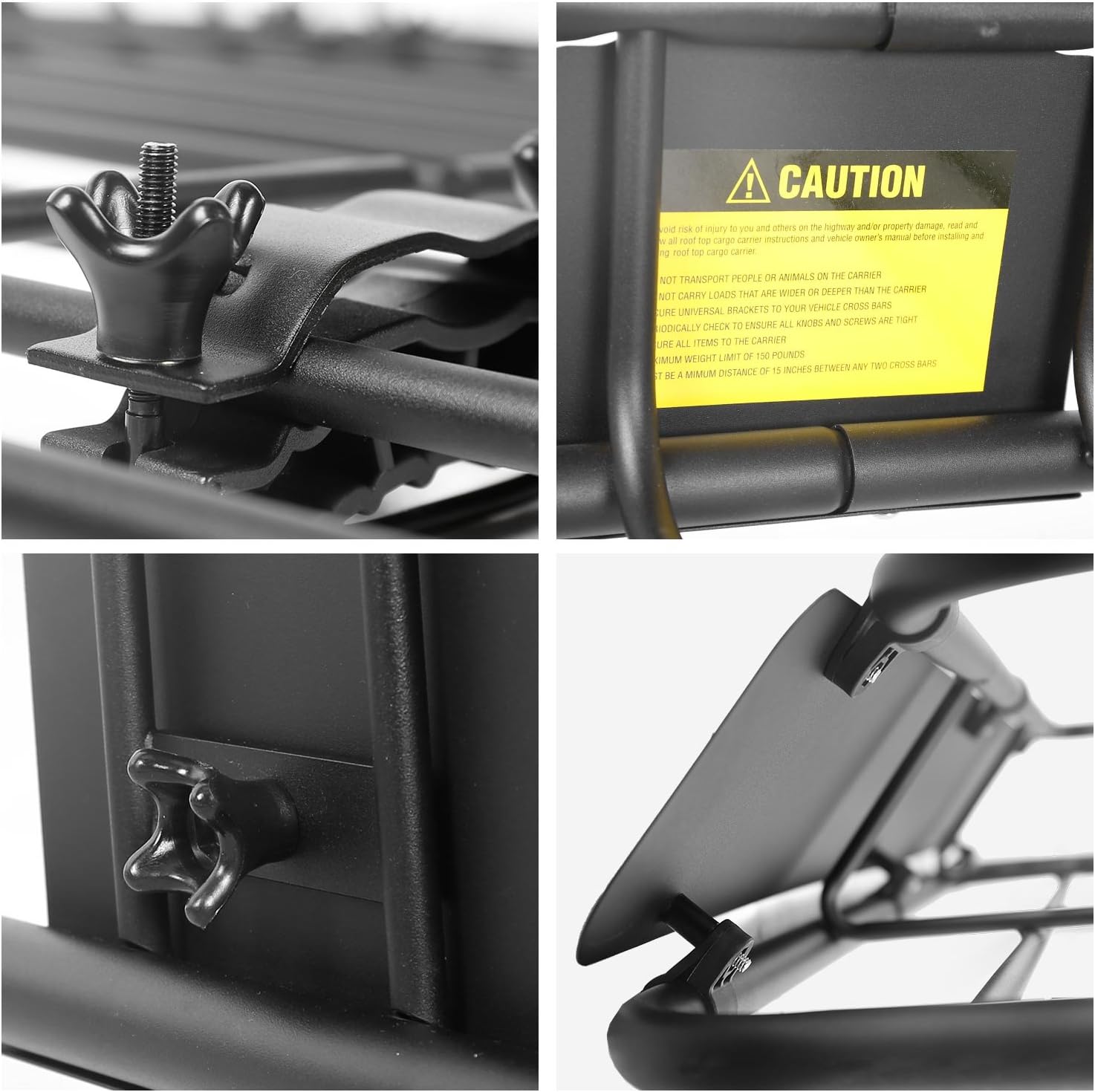 Roof Rack Cargo Basket Set with Cargo Net and Bungee Net R831728