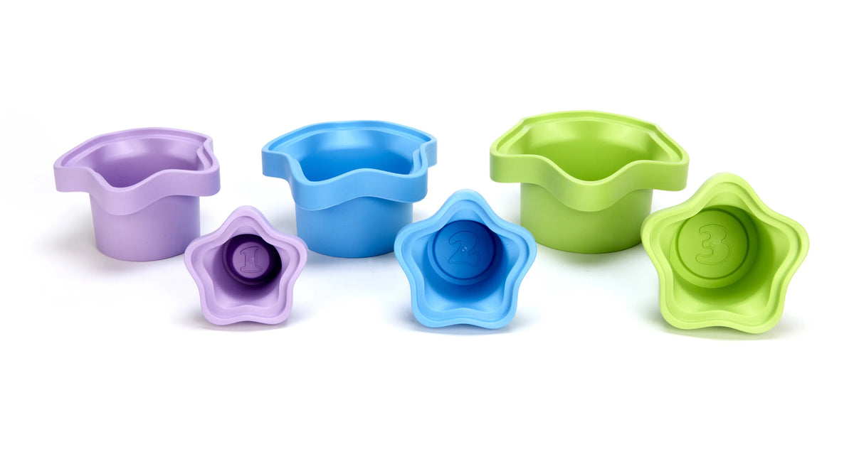 Stacking Cups Bath Toy Made from 100% Recycled Plastic J65378