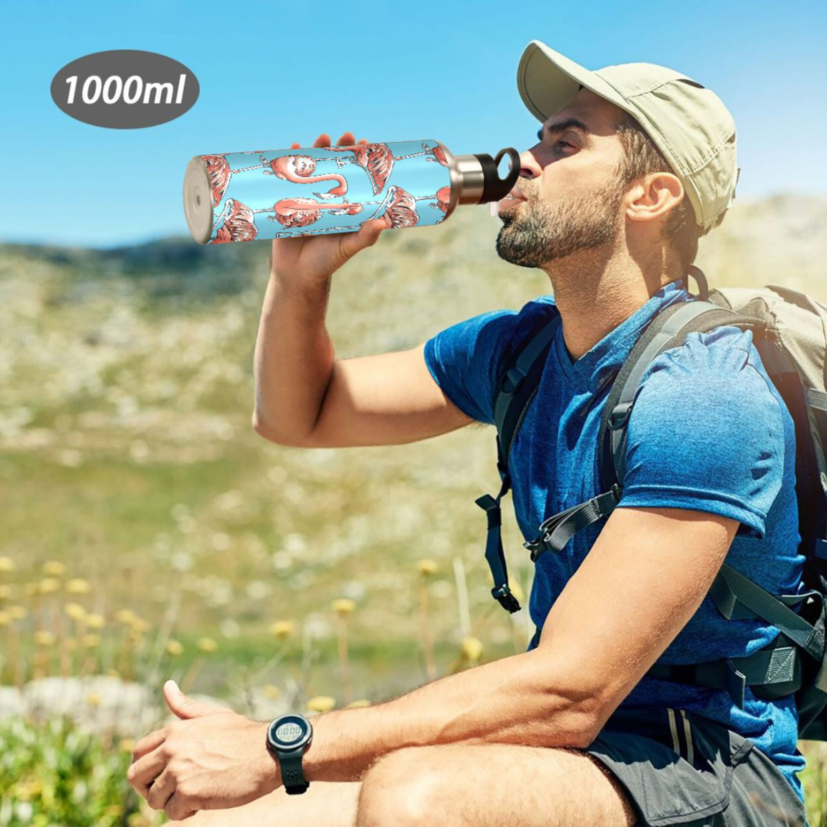 Insulated Stainless Steel Water Bottle with Straw Lid, 20 oz Z352624