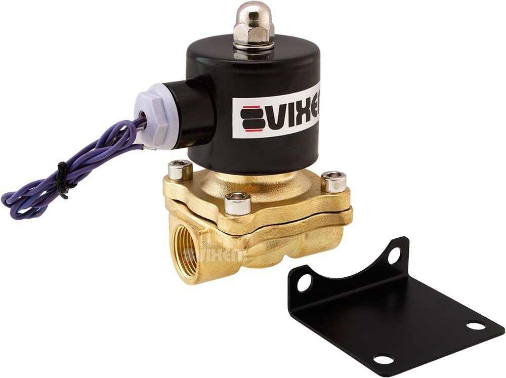 1/2" NPT High Flow Normally Closed Electric Air Valve 210 PSI Pack of 2 J4243