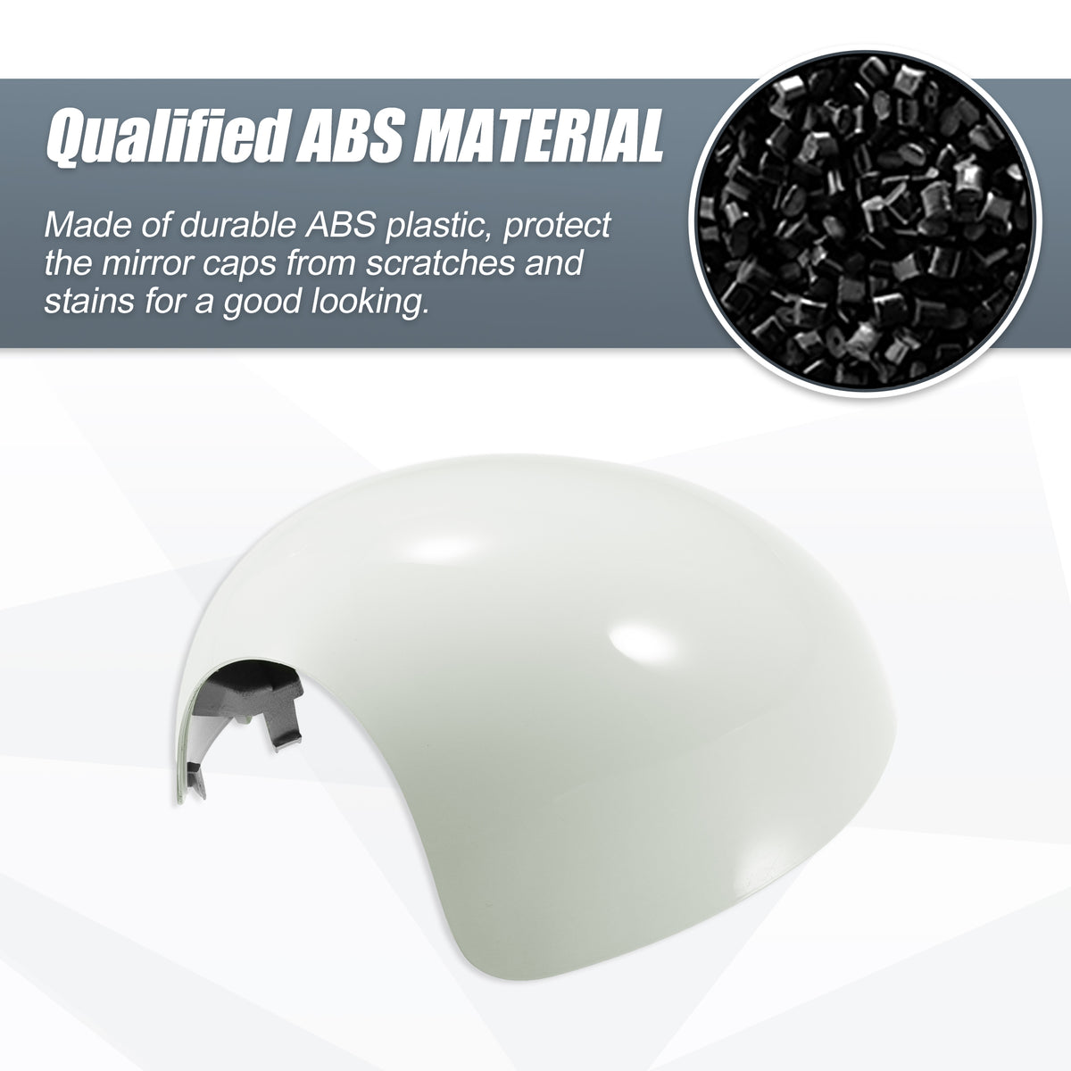 White Left Side Mirror Cover Cap for BMW Mini Clubman R55 Hatchback Cooper R56 L809