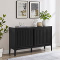 Matte Black Particle Board Wood Sideboard O409