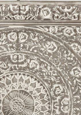 Ivory Wood Carved Wall Panel P7708
