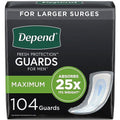 Incontinence Pads for Men, Maximum Absorbency, 104 Count C13592