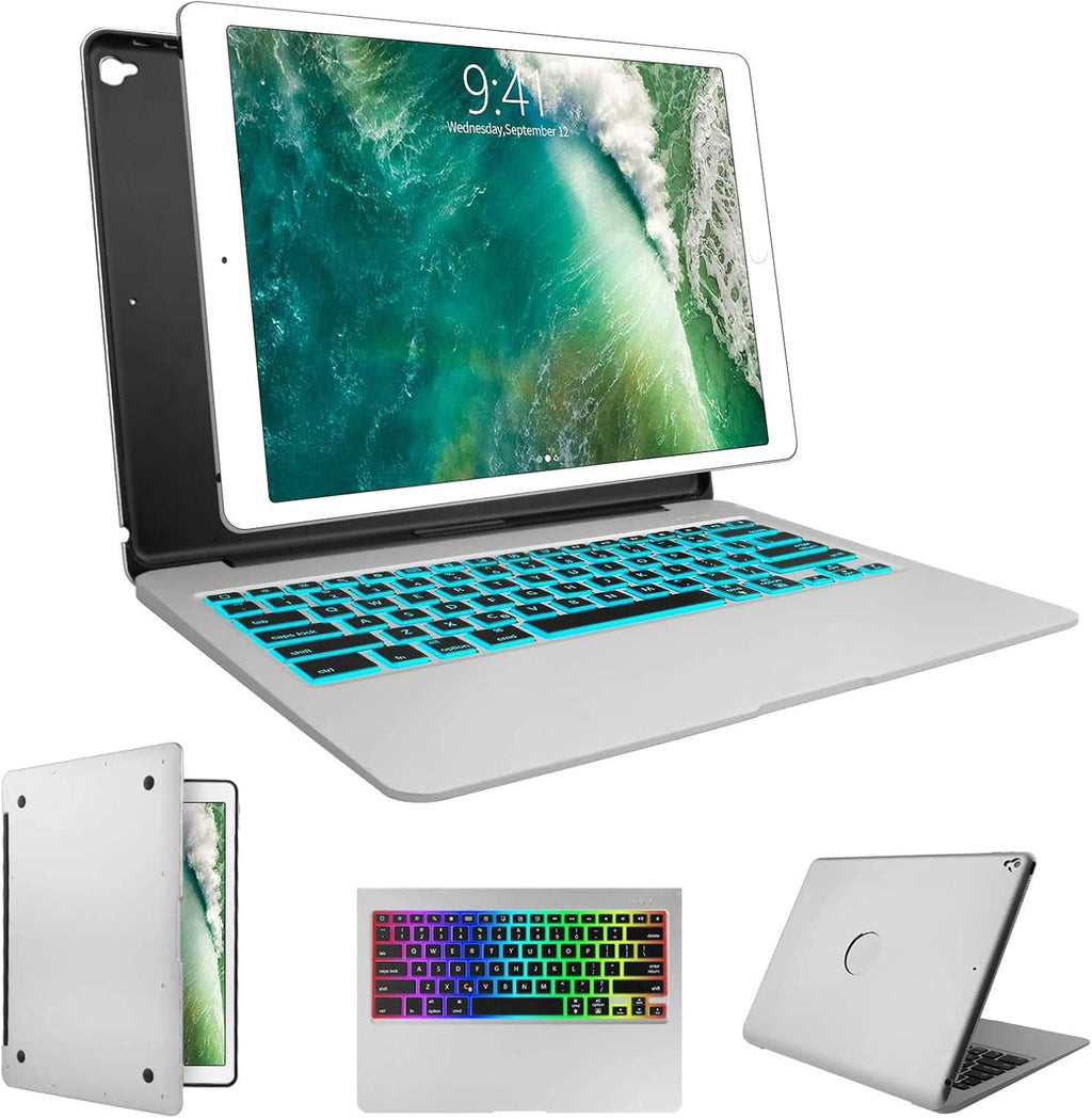 Silver Aluminum Alloy Backlit Keyboard Folio for iPad Pro 12.9 S853698
