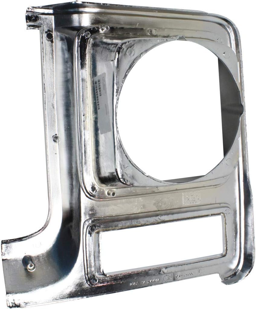 Chrome & Painted Dark Argent Headlight Door for Chevy C10 C20 C30 1979 1980 Passenger Side Pack of 2 F89676