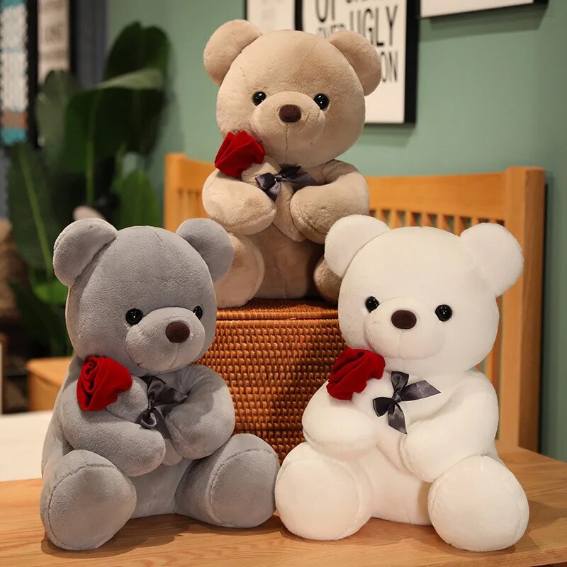 Grey Teddy Bear Plush Toy 23cm Z8416