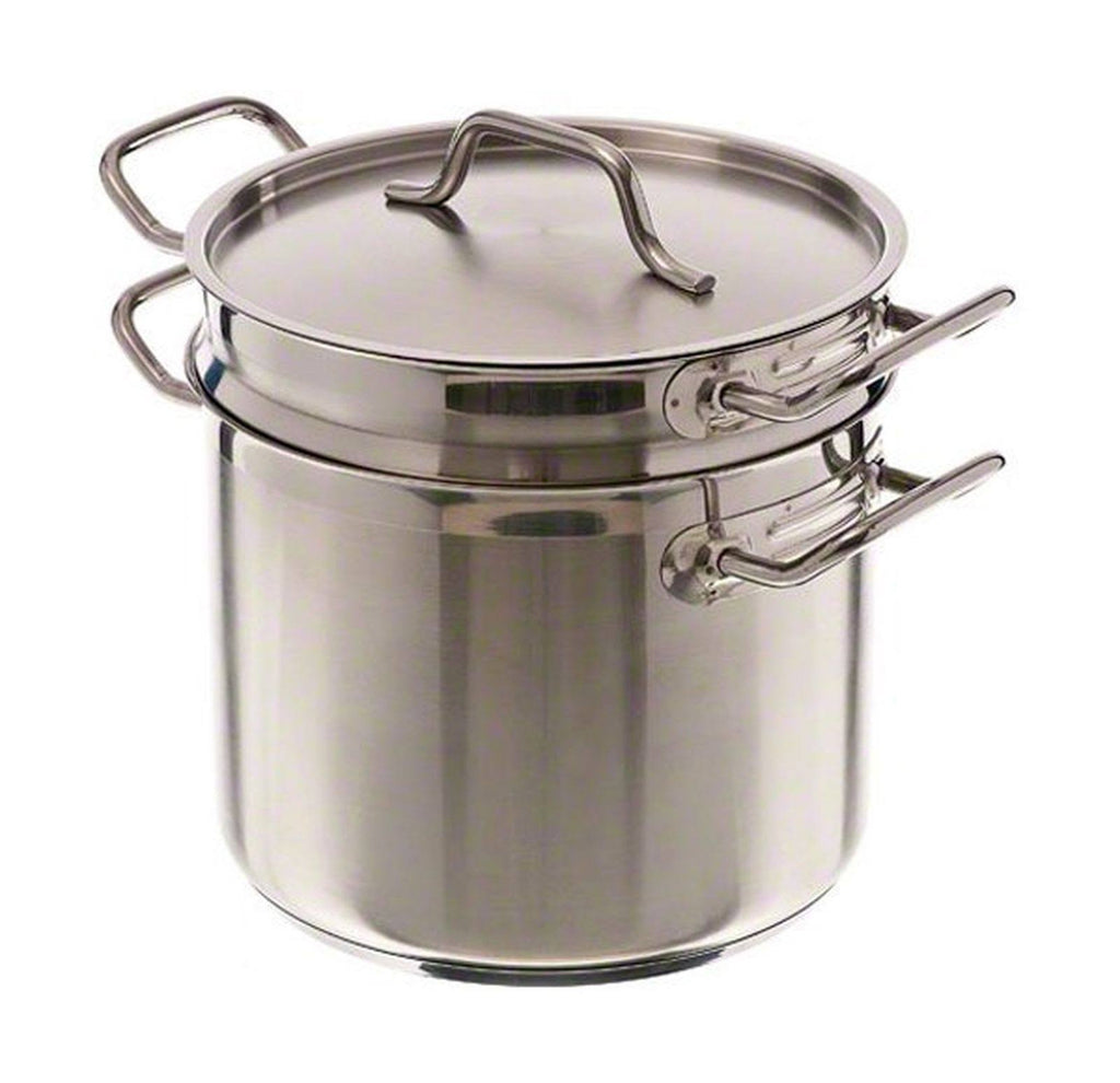 12 qt Induction Ready Stainless Steel Double Boiler with Cover R764