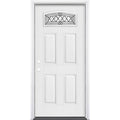 36 in. x 80 in. Primed White Smooth Fiberglass Prehung Front Door with Brickmold D428427