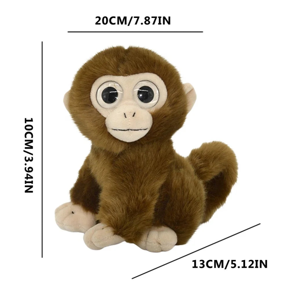 Curly Tails Plush Monkey Stuffed Animal, 8 in B280068
