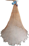 Handmade American Bait Cast Net with Real Lead Sinker Weights Radius 4ft Mesh Size 1/2inch 49 Feet Braided Hand line L5952