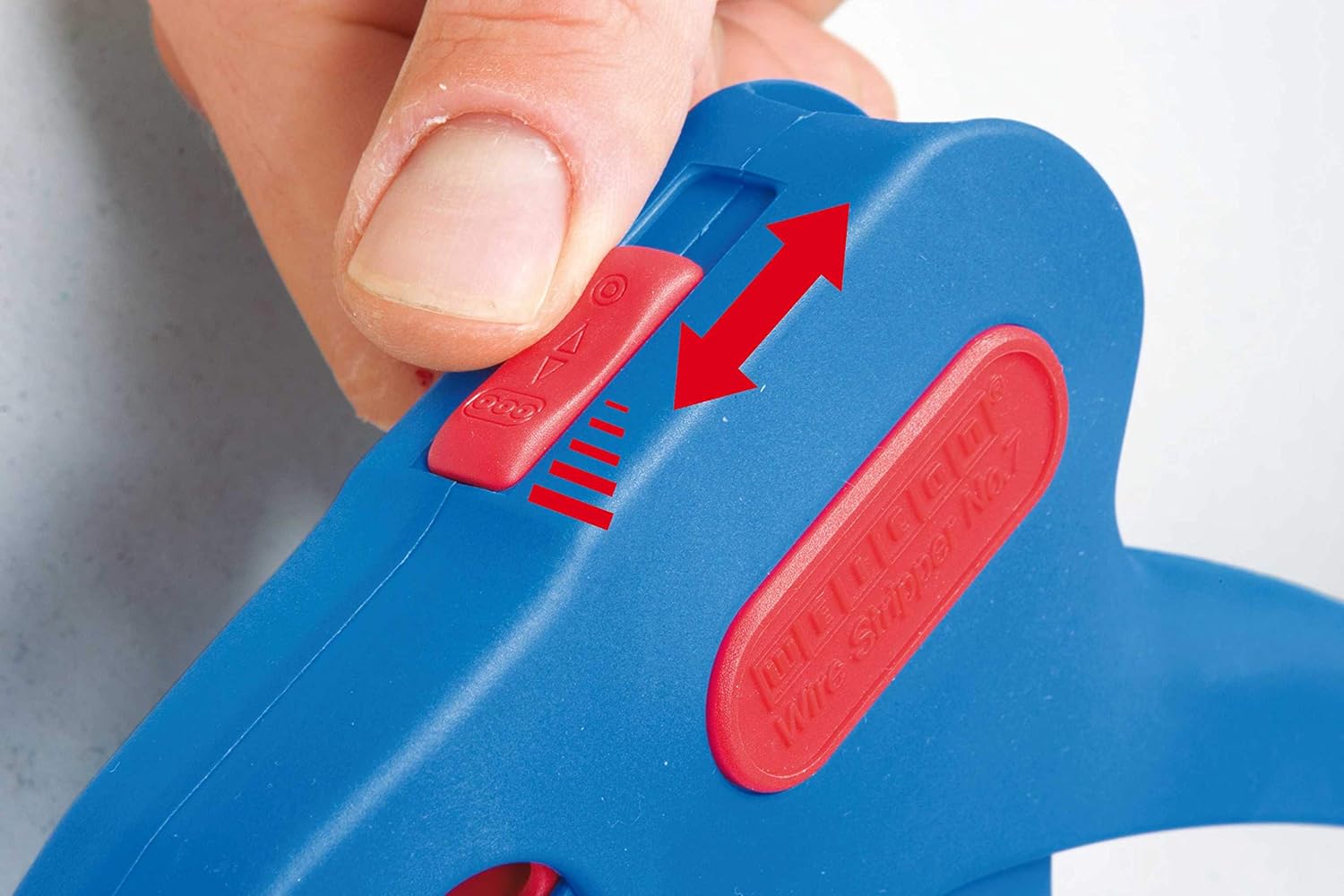 Automatic Wire Stripper for Flat Cable, 18-11 AWG (0.75-4.0 mm²), red/blue T5703
