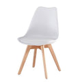 White Solidwood Leg Chair Set of 2 B35644