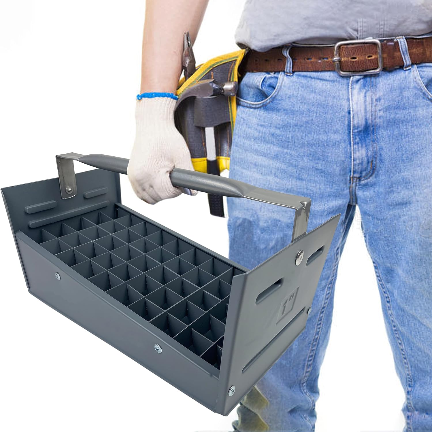 Plastic Nipple Caddy Holds 50 Pcs HDPE Plastic Grey Pipe Nipple Tray Pack of 2 Z19383