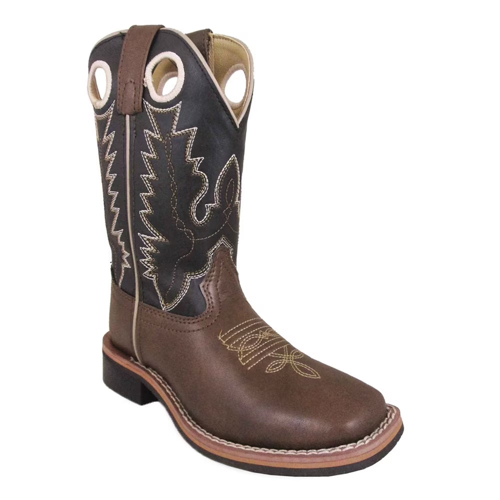 Brown/Black Kids Western Boots N27940