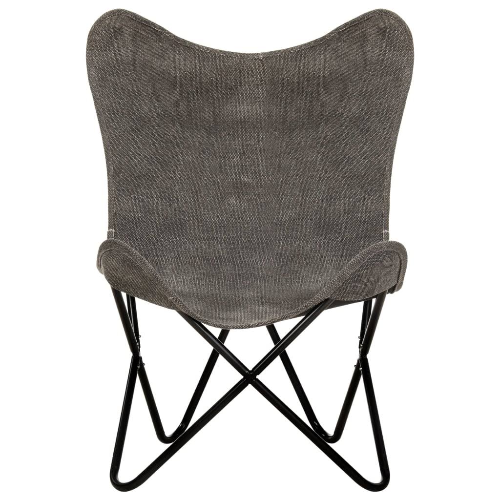 Anthracite Canvas Butterfly Chair V459