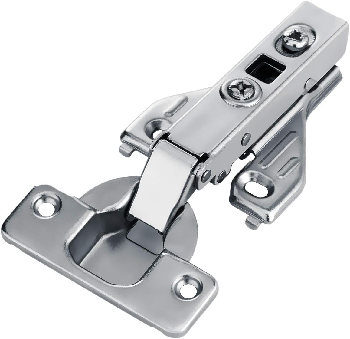 4pcs Soft Opening Concealed Hinges Full Overlay Nickel Finish N21349
