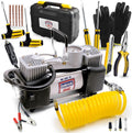 12V DC Portable Air Compressor Tire Inflator with 150 PSI Gauge & Carry Case F493765