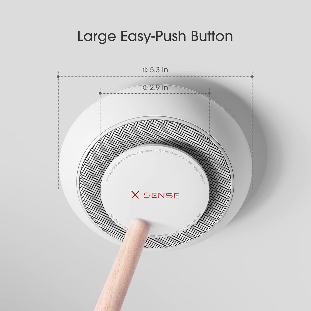 3-Pack Wireless Smoke Carbon Monoxide Detector Alarm Q369189