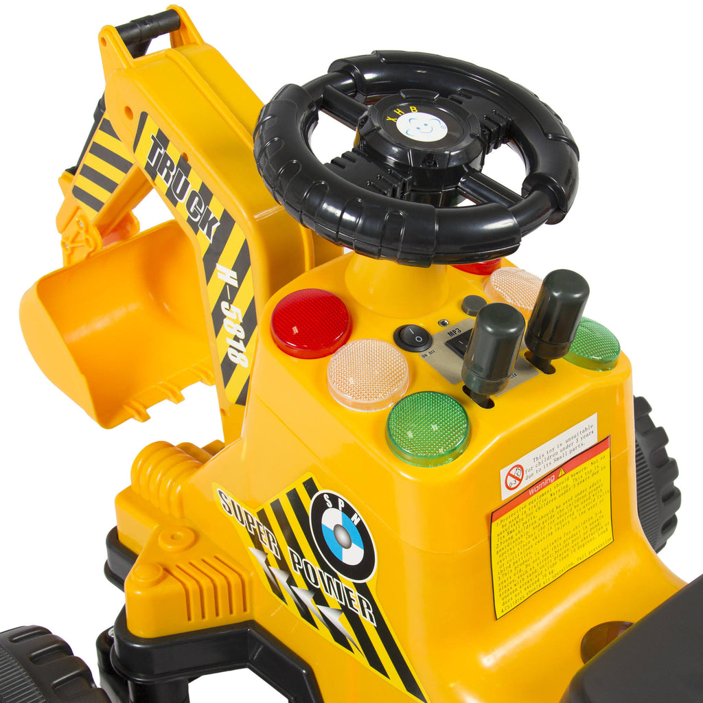 Ride on Digger Excavator Scooter Cart Truck Q60149