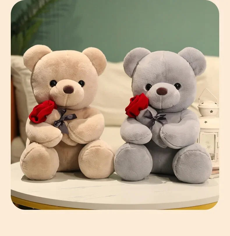 Grey Teddy Bear Plush Toy 23cm Z8416