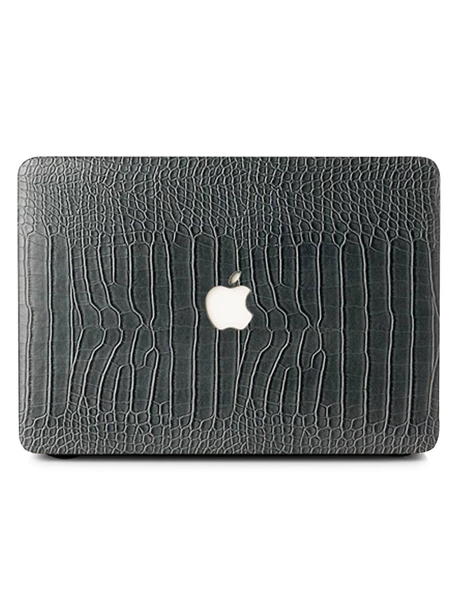 Faux Crocodile MacBook Case - Charcoal G7939